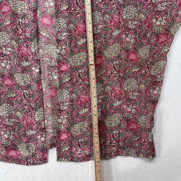 Anthropologie Andersen & Lauth Kimono Women OS Pink Floral Boho Fairy Coquette - Picture 10 of 13